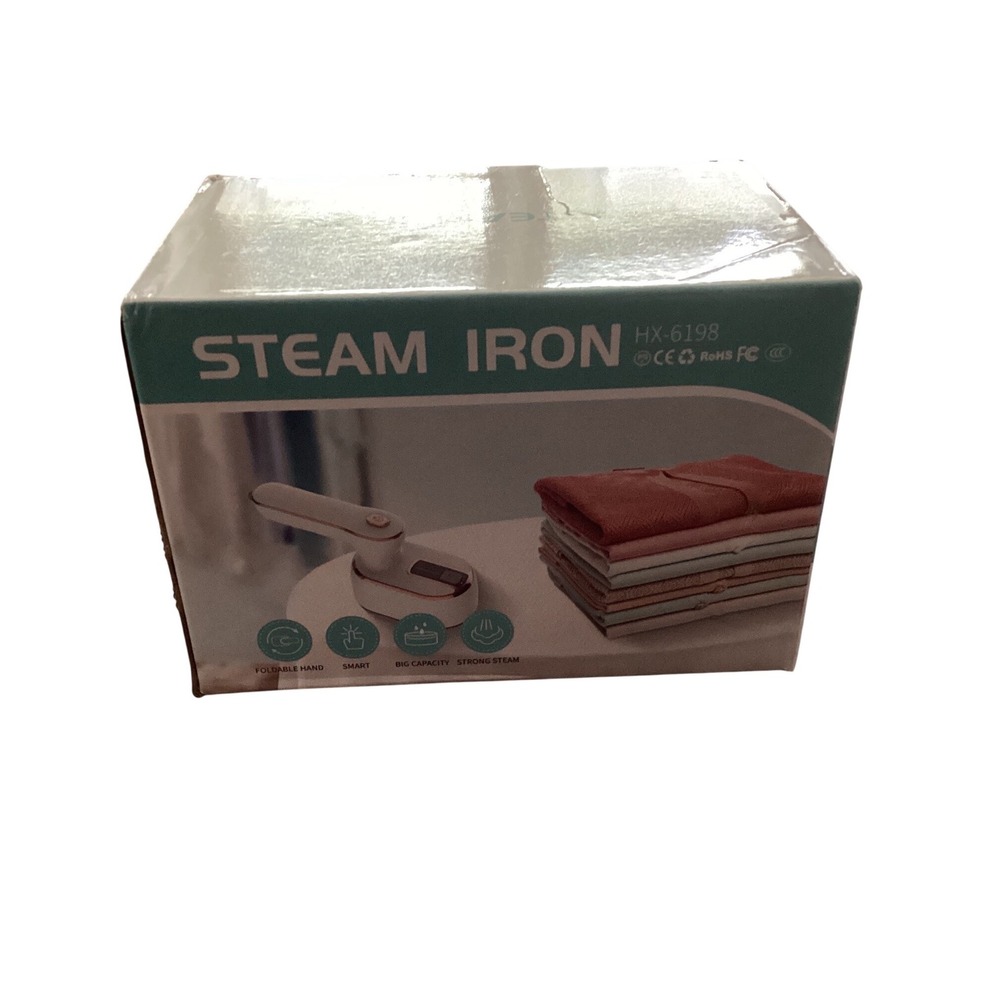 Travel Steamer Iron for Clothes White HX-6198 Foldable Handheld Portable New